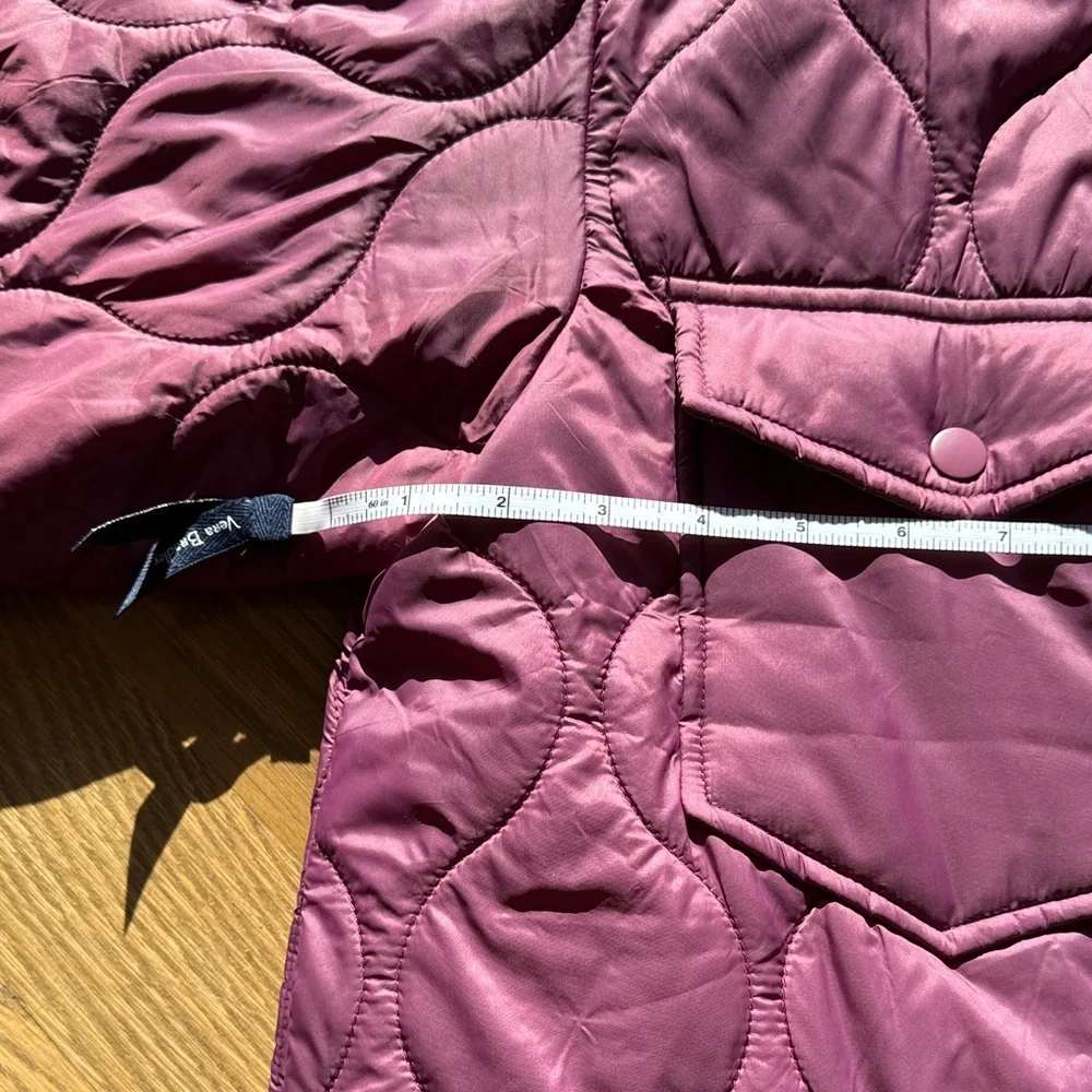Plum Quilted Jacket with Front Pockets - Picture 9 of 12